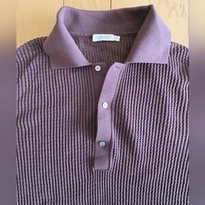 SuitSupply Mid Brown Crochet Polo